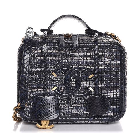 chanel white snakeskin bag|Chanel Tweed Snakeskin Quilted Medium CC Filigree Flap .